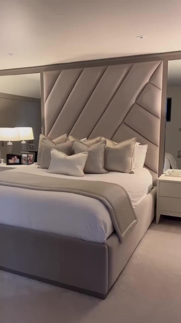 The Fitz Bed with a stylish headboard design for a modern bedroom.