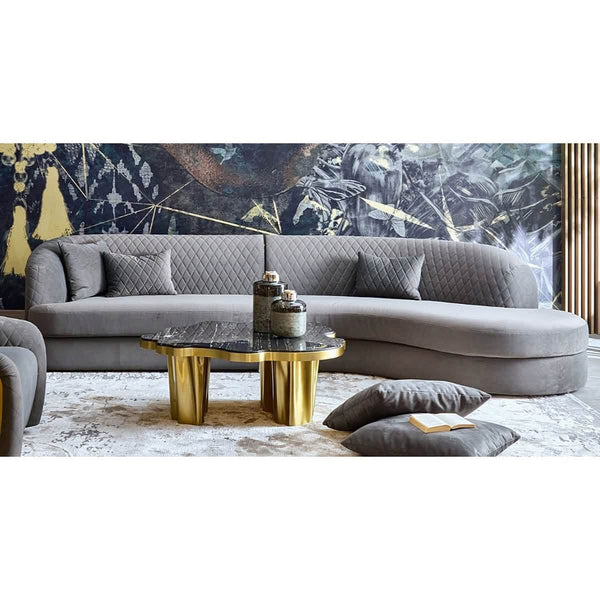 Graphite Curved Sofa