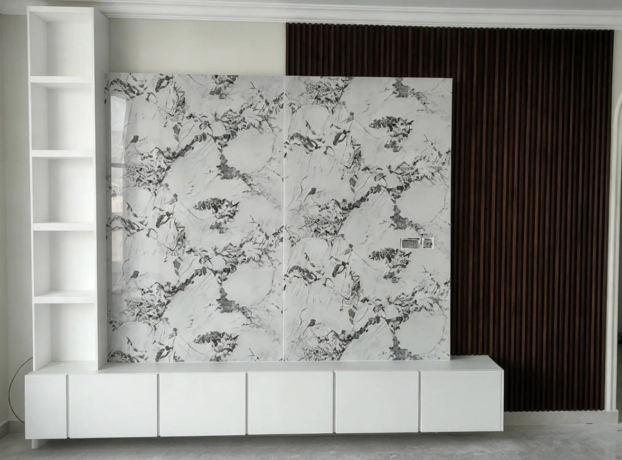 Alpine Marble TV Wall