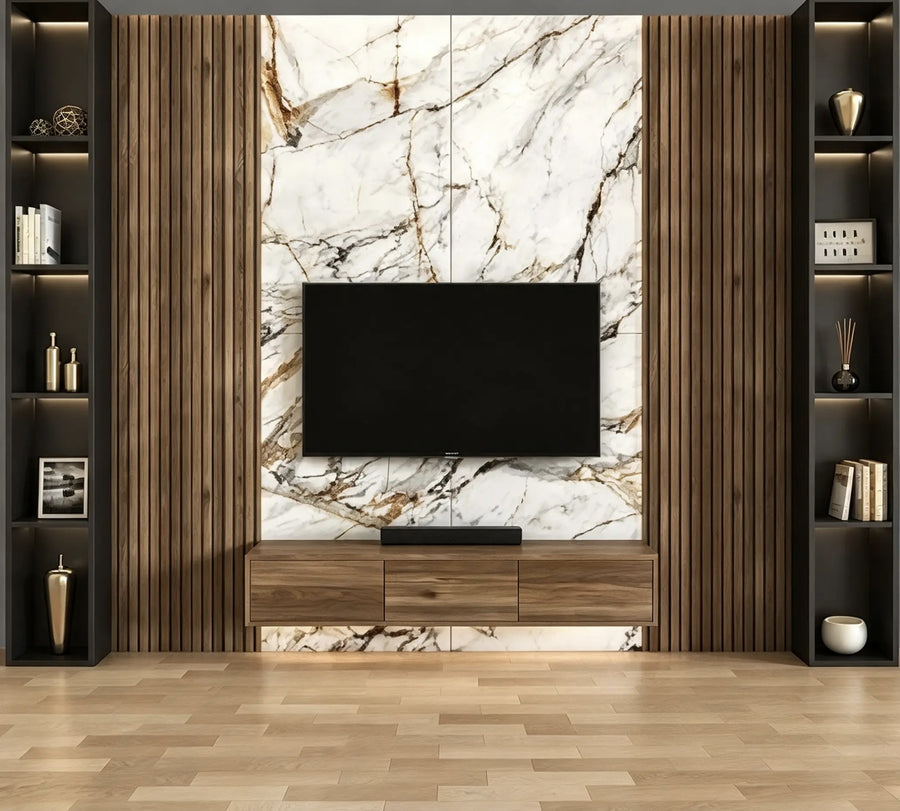 Calacatta Gold TV Wall