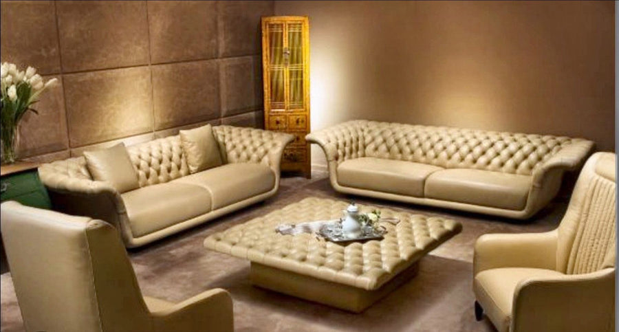 Champagne Chesterfield Set