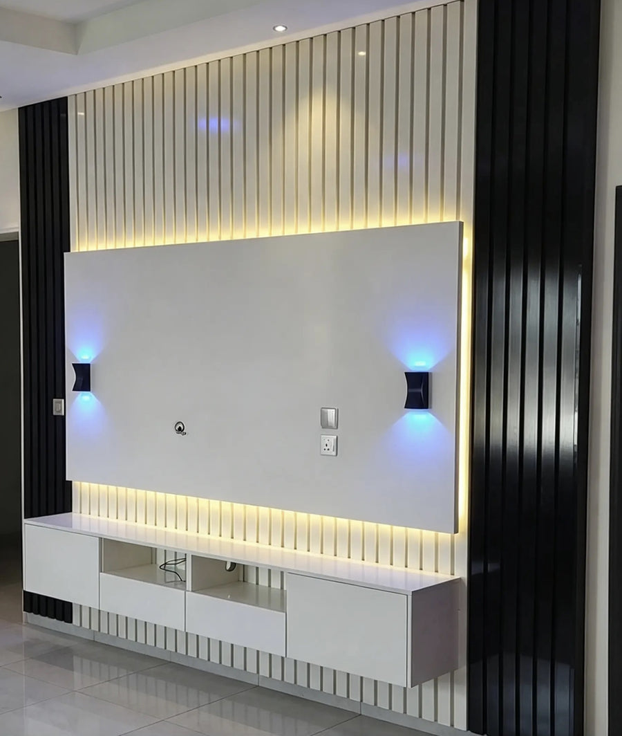 Midnight Slat TV Wall