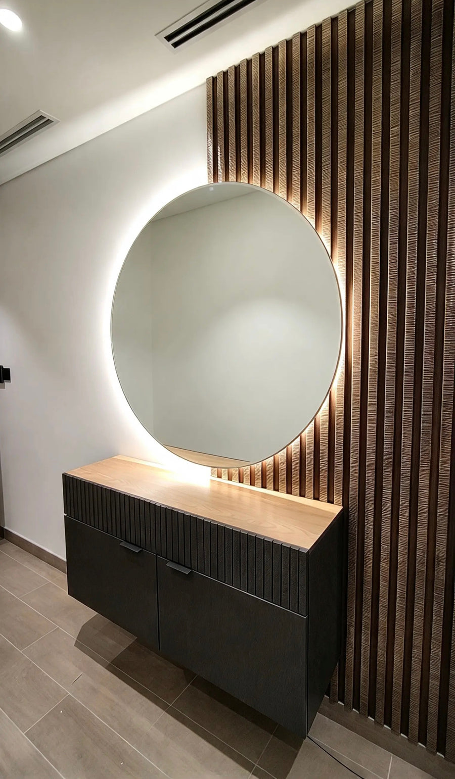 Noir Floating Cabinet & Mirror