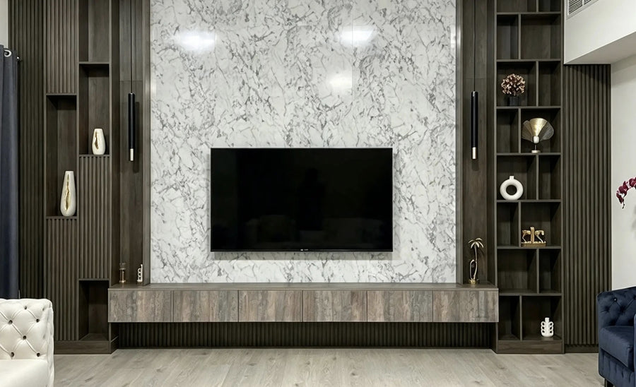 Noir Slate TV Wall