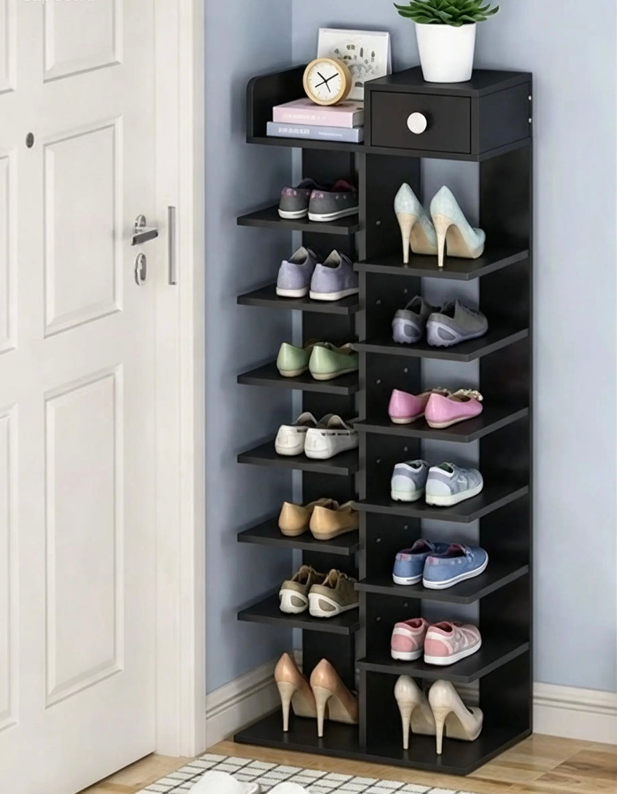 Noir Tower Shoe Rack
