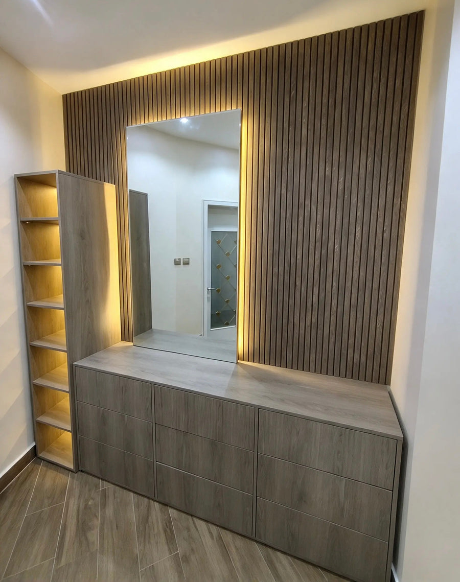 Walnut Built-In Dresser