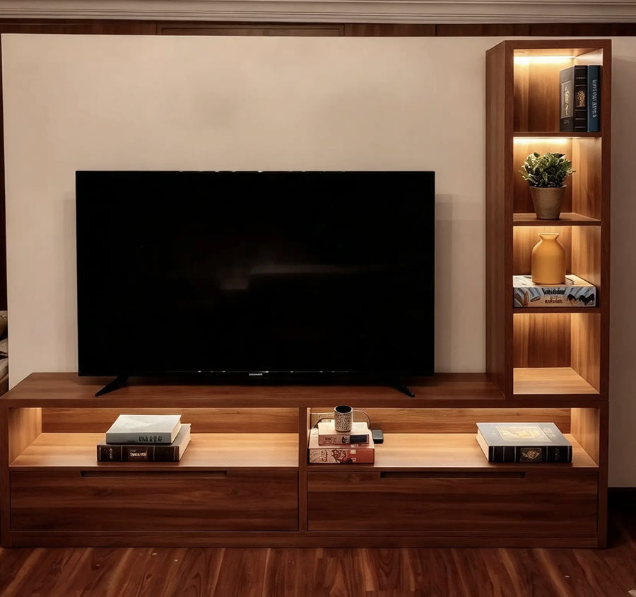 Walnut Glow TV Stand